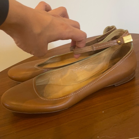 Chloe ballerinas leather with ankle strap. Iconic Parisian style - Picture 2 of 4